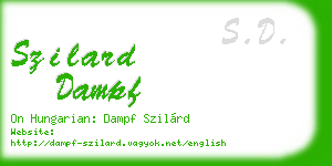 szilard dampf business card